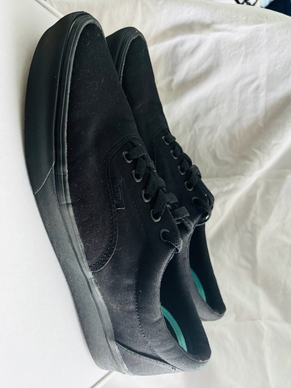 Vans Authentic ComfyCush Black Canvas Sneakers Men's Size 12 Skate Casual Shoes - Picture 4 of 16